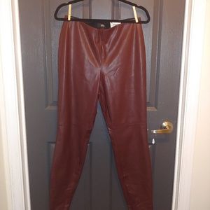 Beautiful maroon Berry faux leather pants